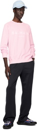 Balmain Pink 'Balmain Paris' Printed Sweatshirt