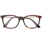Bottega Veneta - D-Frame Tortoiseshell Acetate and Burnished Gold-Tone Optical Glasses - Tortoiseshell