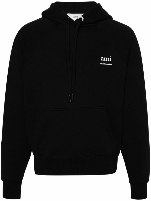 Photo: AMI Paris Black Logo Print Hoodie