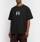 Fear of God - Oversized Logo-Print Cotton-Jersey T-Shirt - Black