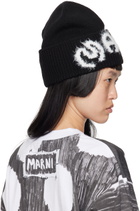 Marni Black Logo Beanie