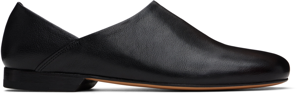 SQUARE TOE SLIPPER BLACK CONTEMPORARY