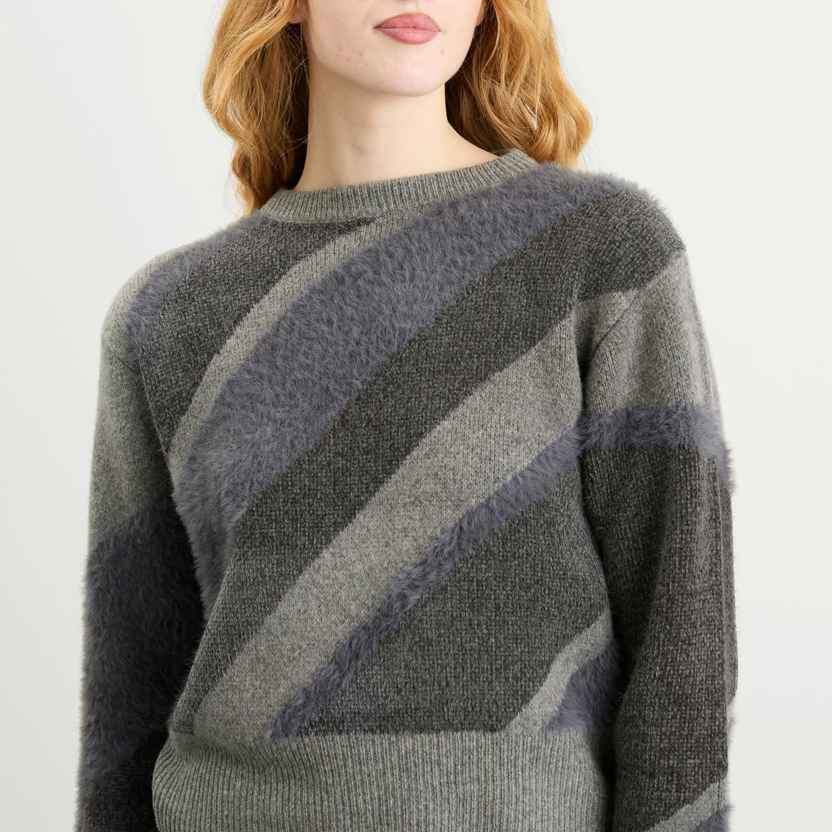 TOGA ARCHIVES Women's TOGA Regimental Knit Pullover in Grey