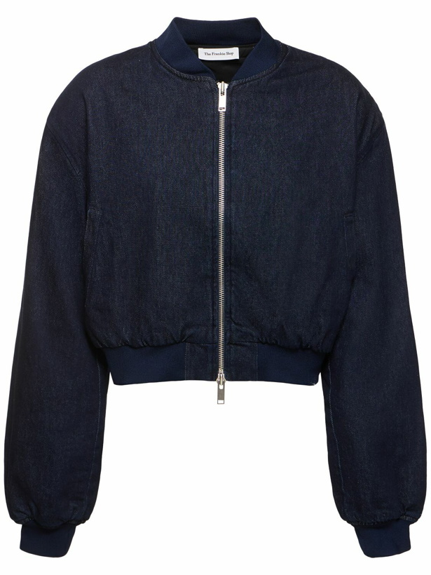 Photo: THE FRANKIE SHOP Micky Cropped Denim Bomber Jacket