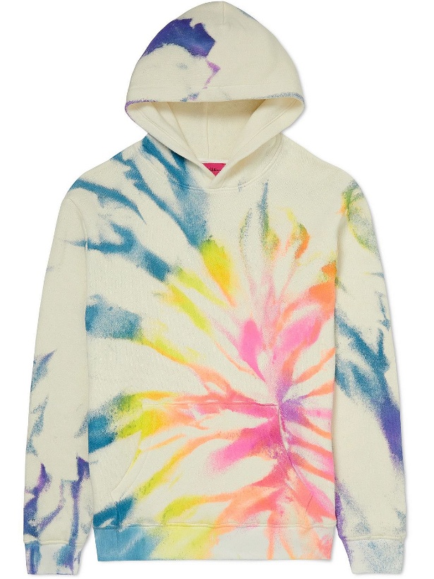 Photo: The Elder Statesman - Spinner Tie-Dyed Cotton and Cashmere-Blend Jersey Hoodie - Multi