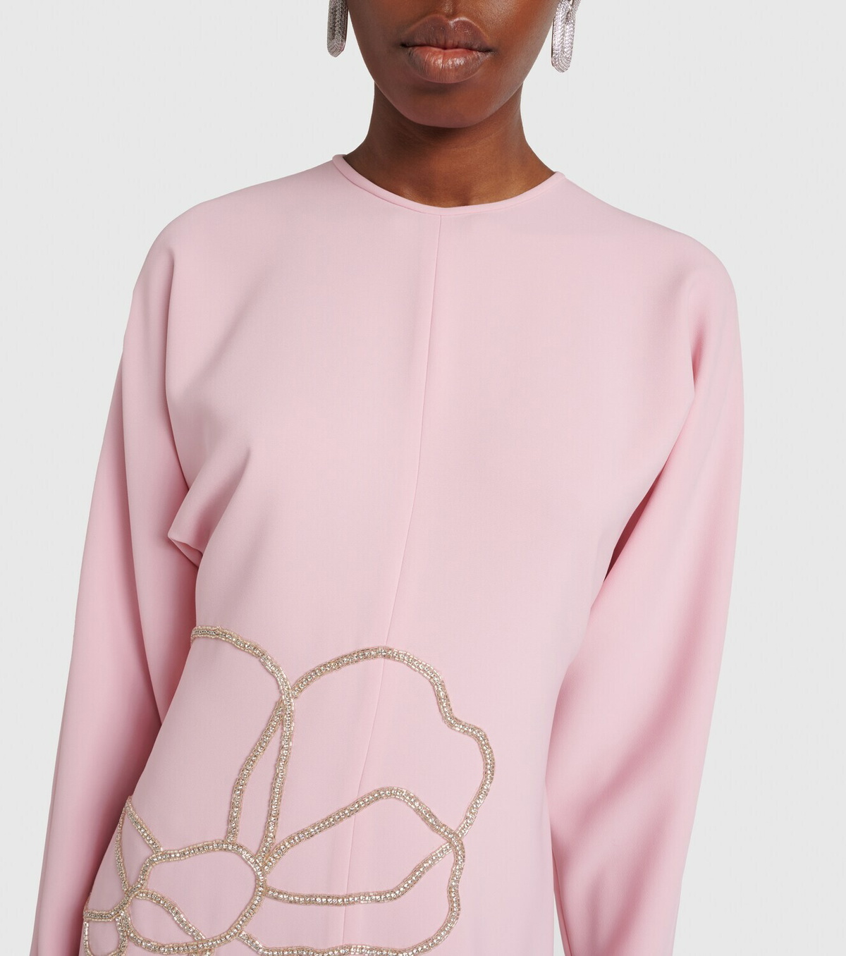 Costarellos Avenna embellished crêpe midi dress