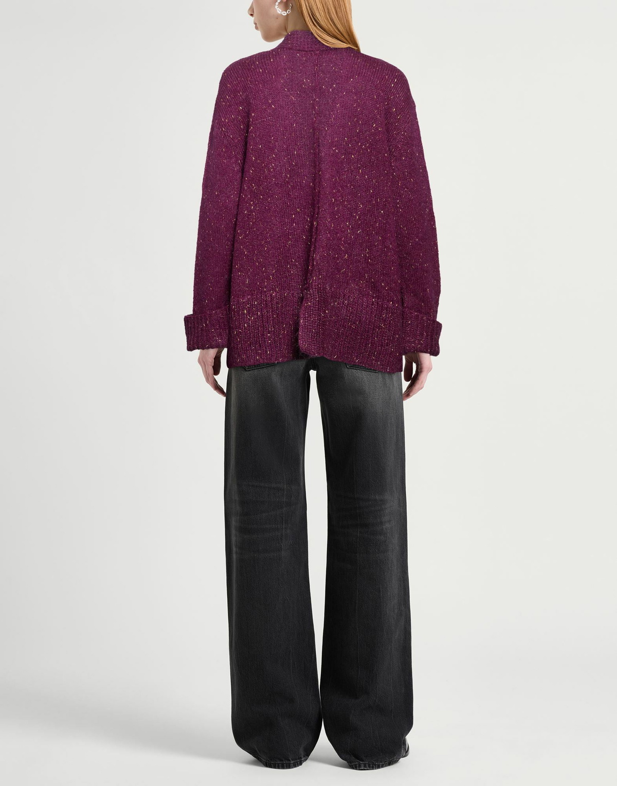 Manila Grace Womens Cardigan Plum