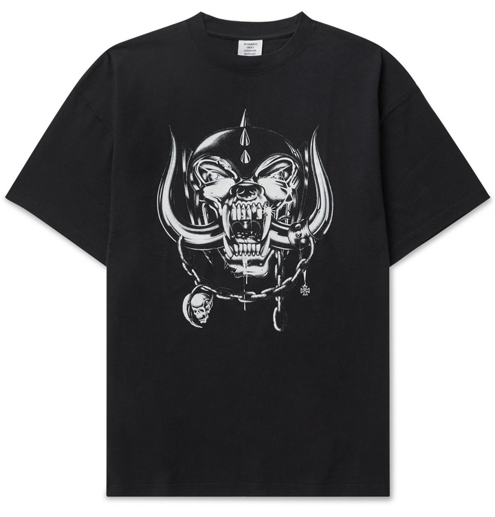 Photo: Vetements - Motörhead Oversized Printed Cotton-Jersey T-Shirt - Black