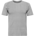 Nike Running - Ultra Slim-Fit Striped TechKnit T-Shirt - Gray