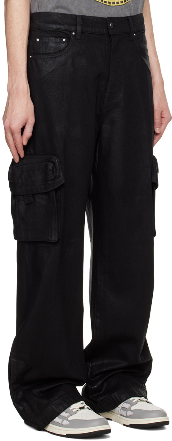 AMIRI Black Wax M65 Baggy Cargo Pants Amiri