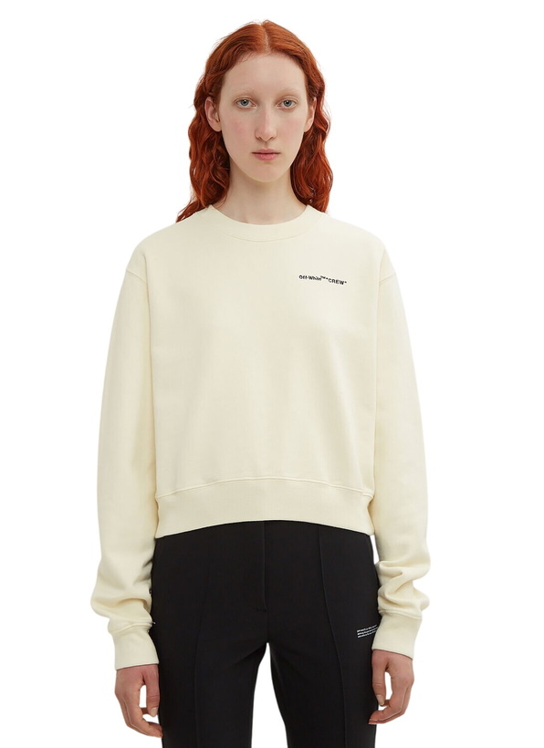 Photo: Off-White Cropped Logo Sweatshirt