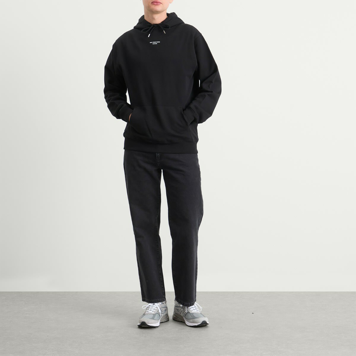 Drôle de Monsieur Men's Not From Paris Madame Classic Hoodie in Black