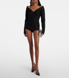 Mugler Wool-blend bodysuit