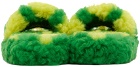 Bottega Veneta Green & Yellow Teddy Sandals