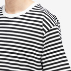 Nanamica Men's COOLMAX Stripe T-Shirt in Black/White