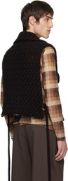 Dries Van Noten Brown Merino Wool Vest