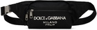 Dolce & Gabbana Black Small Rubberized Logo Belt Bag