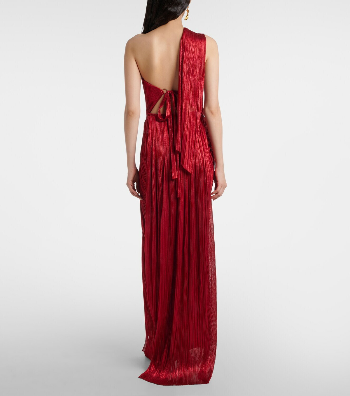 Maria Lucia Hohan Claudine scarf-detail silk mousseline gown