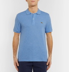 Lacoste - Mélange Cotton-Piqué Polo Shirt - Men - Blue