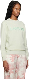 Lanvin Green Embroidered Sweatshirt