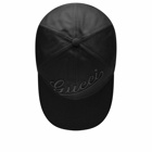 Gucci Men's Script Logo Cap in Black