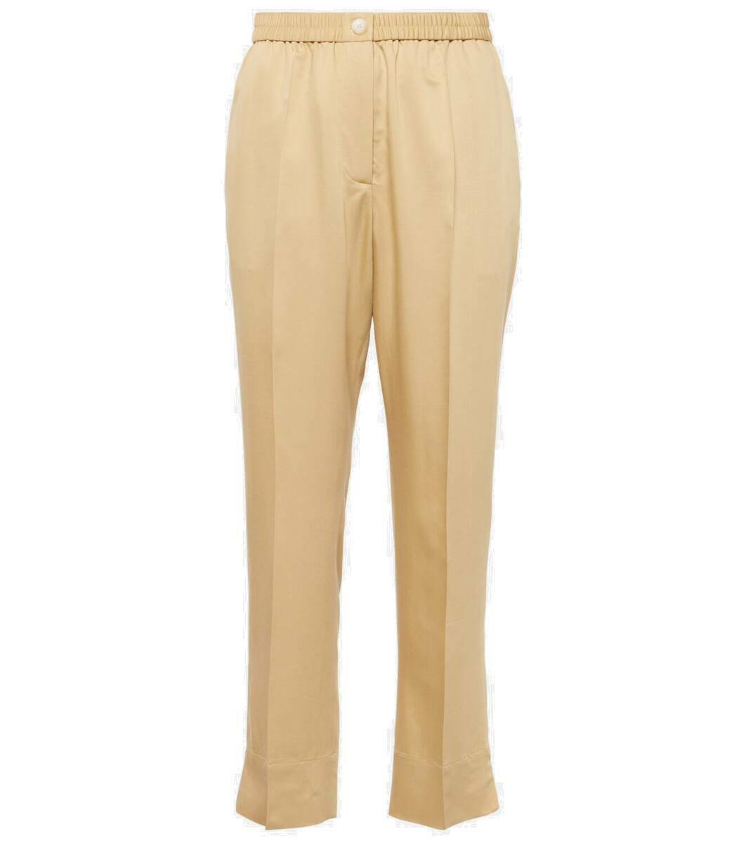 Coleman suede cropped pants in beige - Joseph