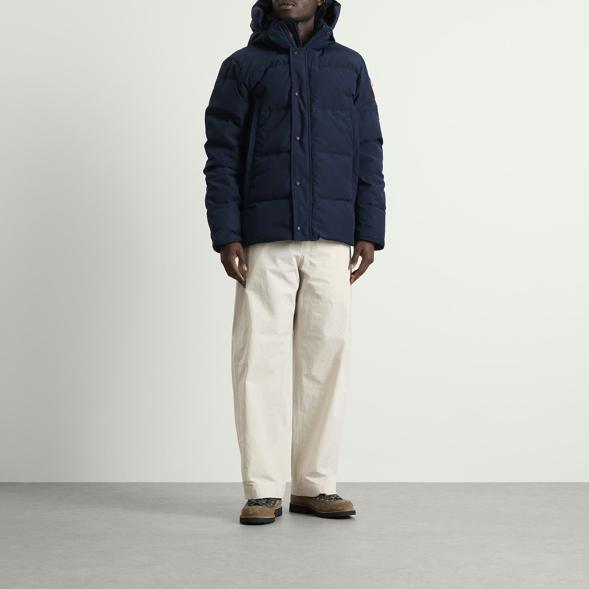 Canada Goose Men's Wyndham Parka Jacket Classic Disc in Atlantic Navy