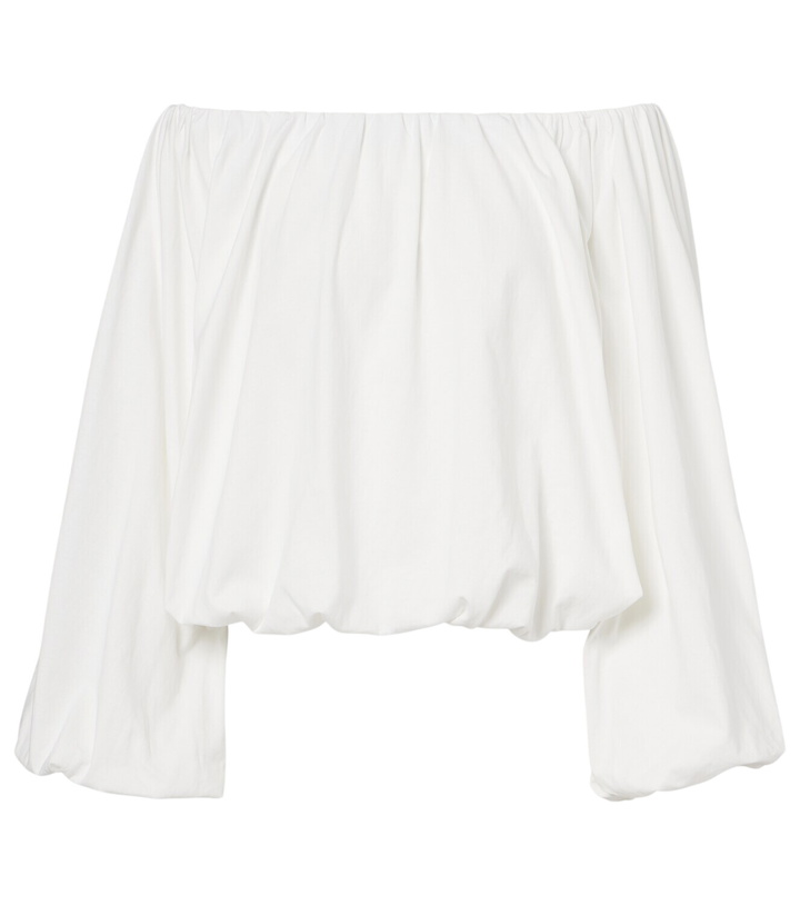 Photo: Dorothee Schumacher Soft Volume cotton poplin off-shoulder top