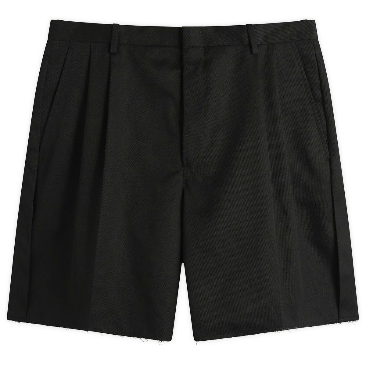 Maison Margiela Men's Raw Hem Tailored Shorts in Black