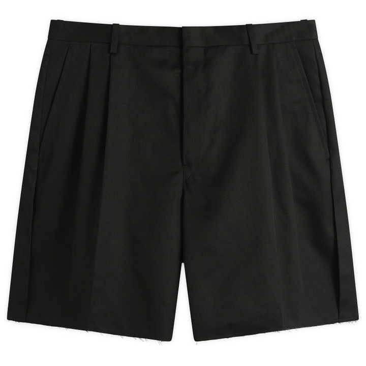 Photo: Maison Margiela Men's Raw Hem Tailored Shorts in Black