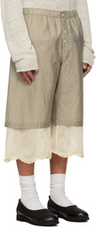 OUR LEGACY Beige Frill Shorts