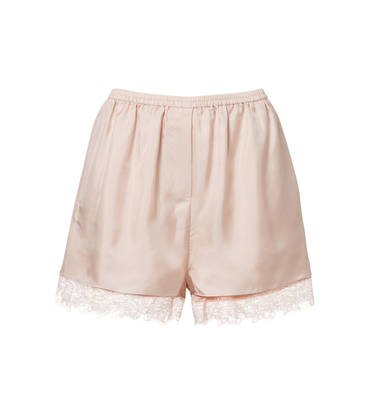 Photo: Róhe Lace-trimmed silk shorts