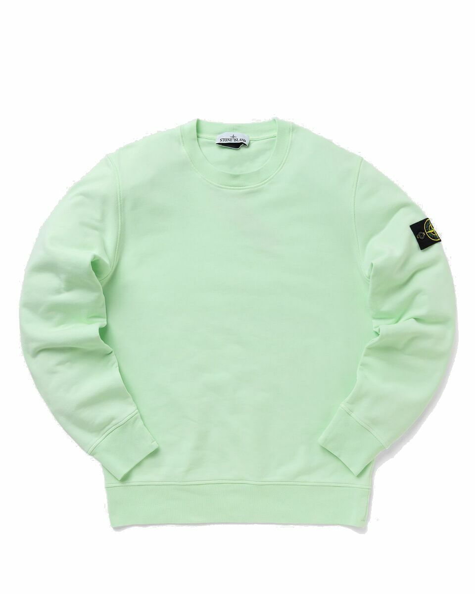 Photo: Stone Island Crewneck Sweater Cotton Fleece Green - Mens - Sweatshirts