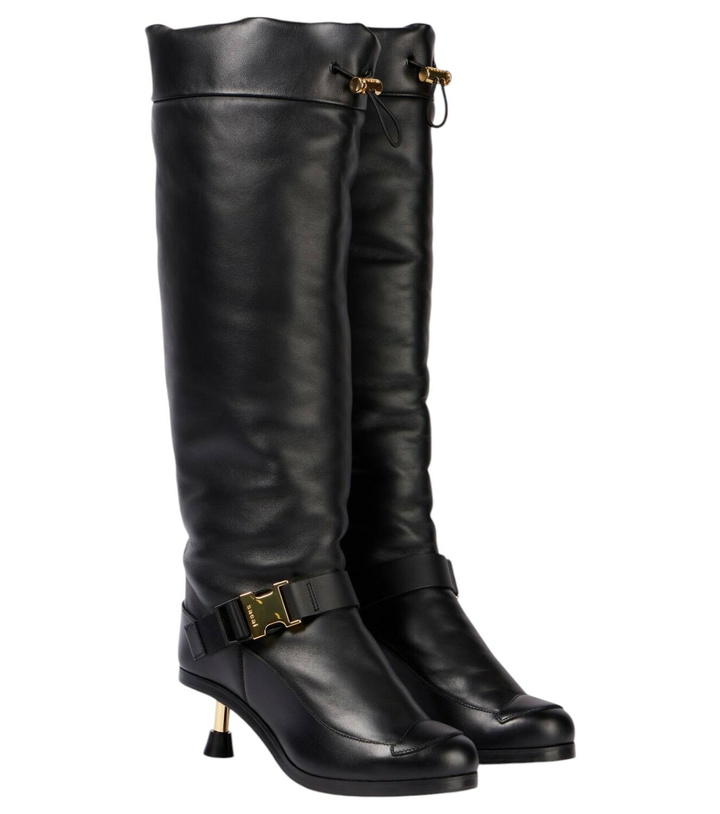 Photo: Sacai Leather knee-high boots