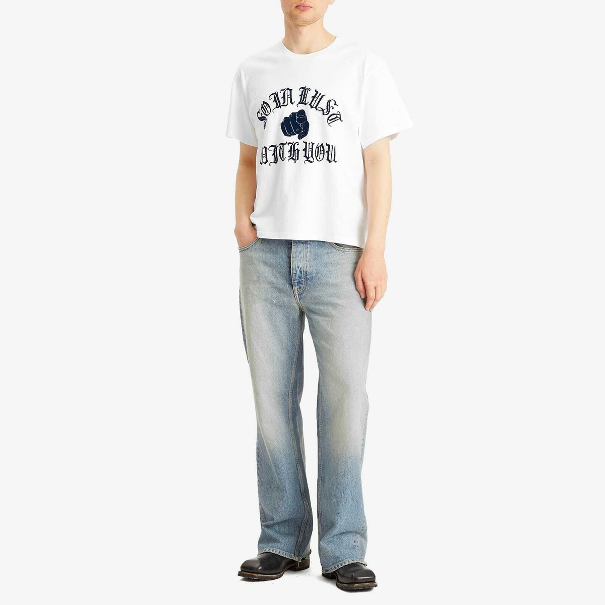 Second/Layer Men's In List Baggy Baby T-Shirt in White