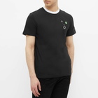 Fred Perry x Raf Simons Contrast Rib T-Shirt in Black