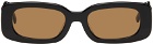 BONNIE CLYDE Black & Brown Show And Tell Sunglasses