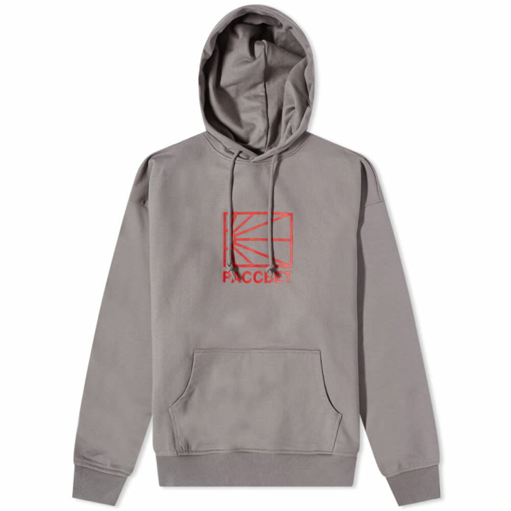 Photo: PACCBET Men's Sun Logo Popover Hoody in Grey