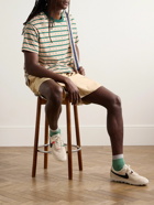 BODE - Scottie Striped Cotton-Jacquard T-Shirt - Green