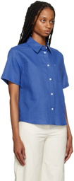 Dunst Blue Cropped Shirt