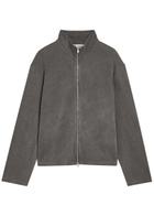 Our Legacy Shrunken Zip-through Cotton-knit Jumper Grey