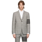 Thom Browne Black and White Wool 4-Bar Blazer