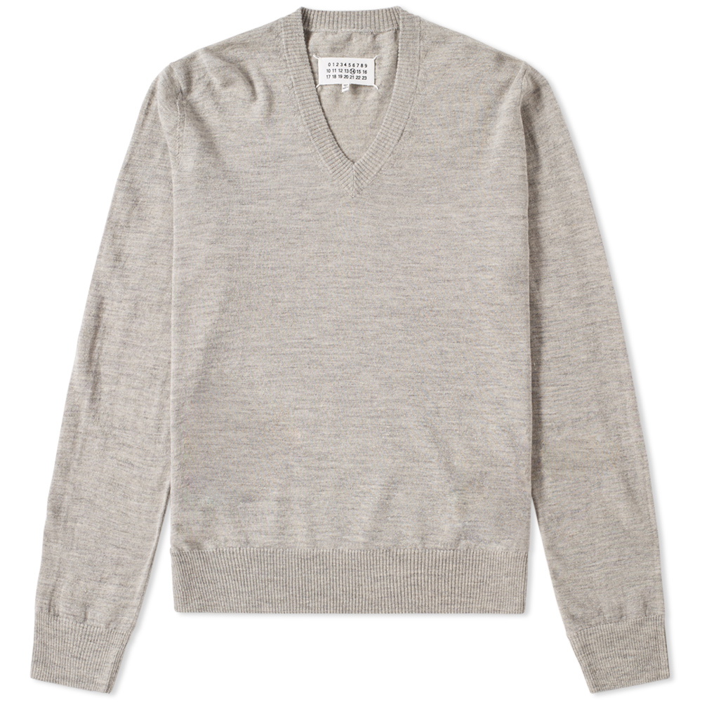 Maison Margiela 14 Elbow Patch V Neck Jumper Maison Margiela