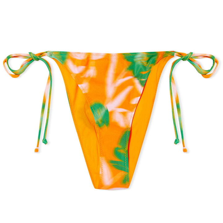 Photo: GANNI Women's String Bikini Briefs in Vibrant Orange