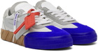 Off-White Gray & Blue Floating Arrow Vulcanized Sneakers