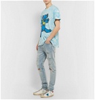 AMIRI - Printed Tie-Dyed Cotton-Jersey T-Shirt - Blue