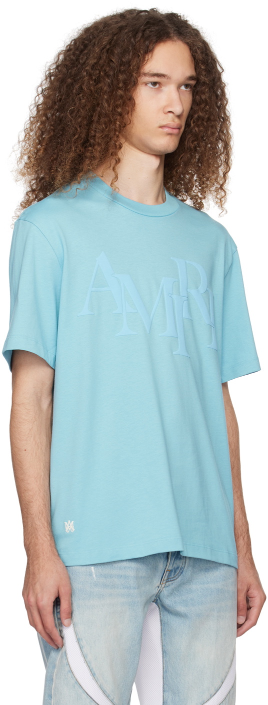 AMIRI Blue Staggered T-Shirt Amiri