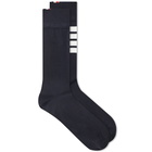 Thom Browne Men's 4 Bar Sock in Navy