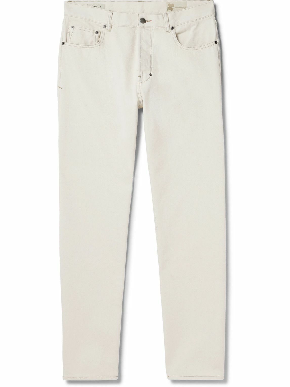 Massimo Alba - Oceano Straight-Leg Selvedge Jeans - White