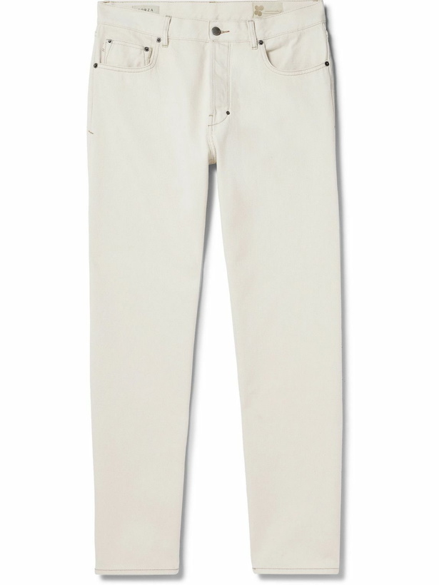 Photo: Massimo Alba - Oceano Straight-Leg Selvedge Jeans - White